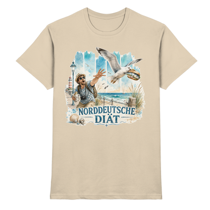 Norddeutsche Diät – Herren Shirt für Fischbrötchen-Fans mit Humor