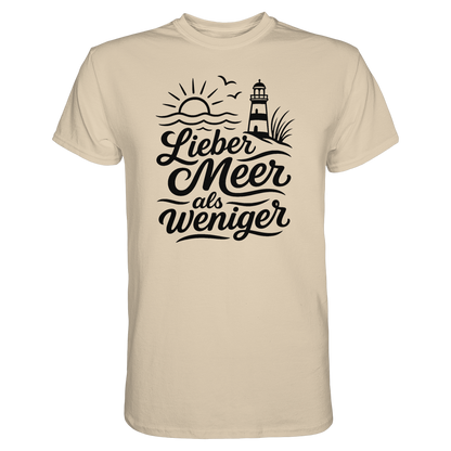 Maritimes Baumwoll T-Shirt - Lieber Meer als weniger - für alle Küstenkinder