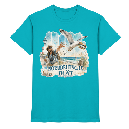 Norddeutsche Diät – Herren Shirt für Fischbrötchen-Fans mit Humor