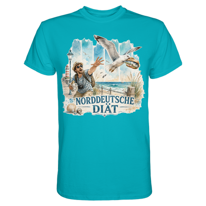 Norddeutsche Diät – Herren Shirt für Fischbrötchen-Fans mit Humor