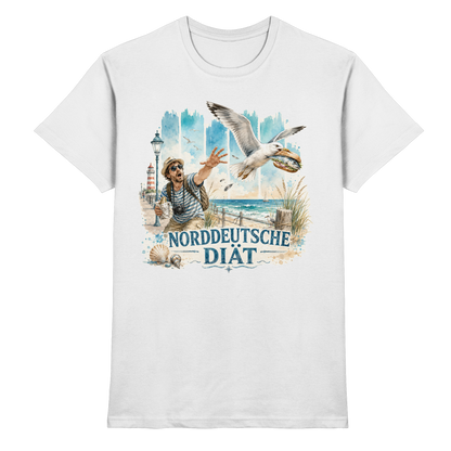 Norddeutsche Diät – Herren Shirt für Fischbrötchen-Fans mit Humor