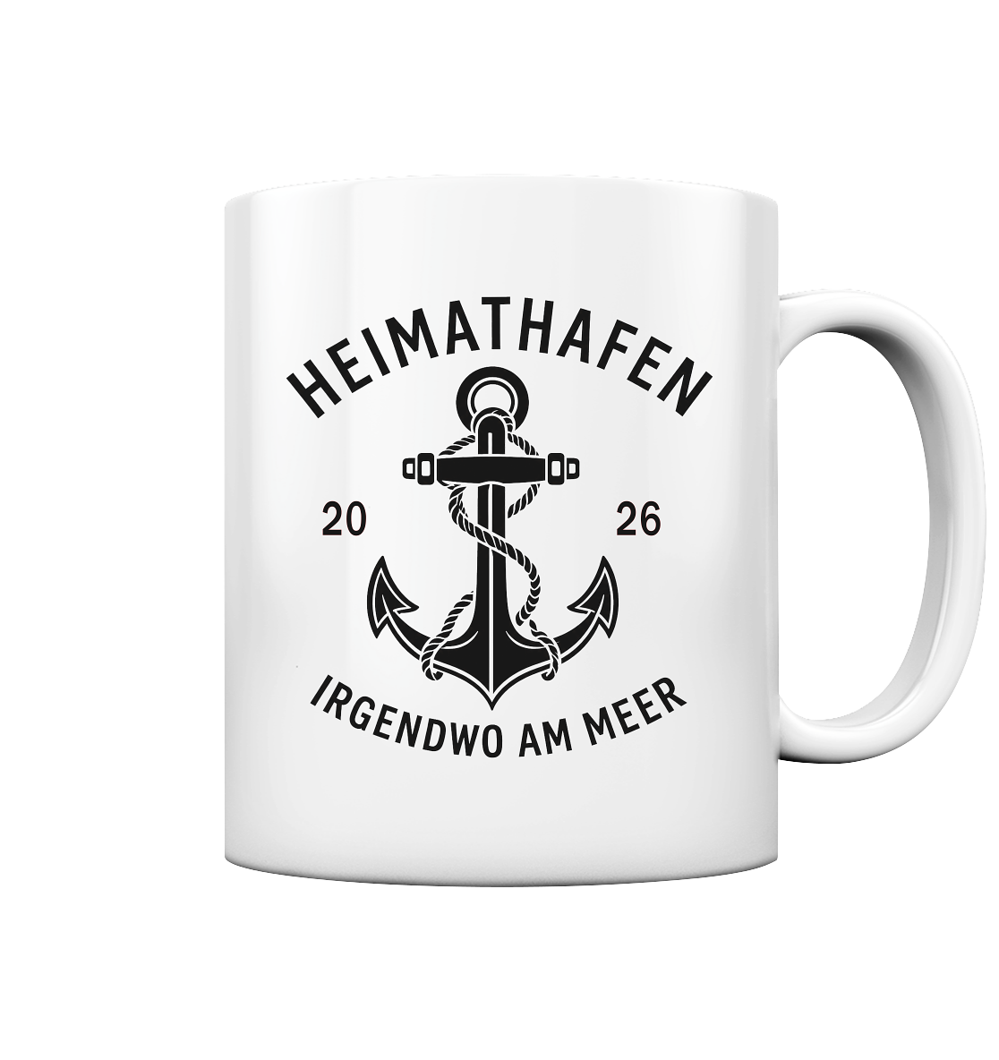 Keramiktasse von Küstenschnack – Volle Kraft voraus mit dem Hochglanz-Pott