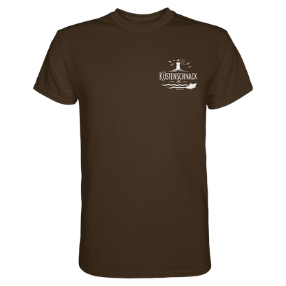 Ik fohr an de See – T-Shirt mit norddeutschem Spruch im Rückenprint