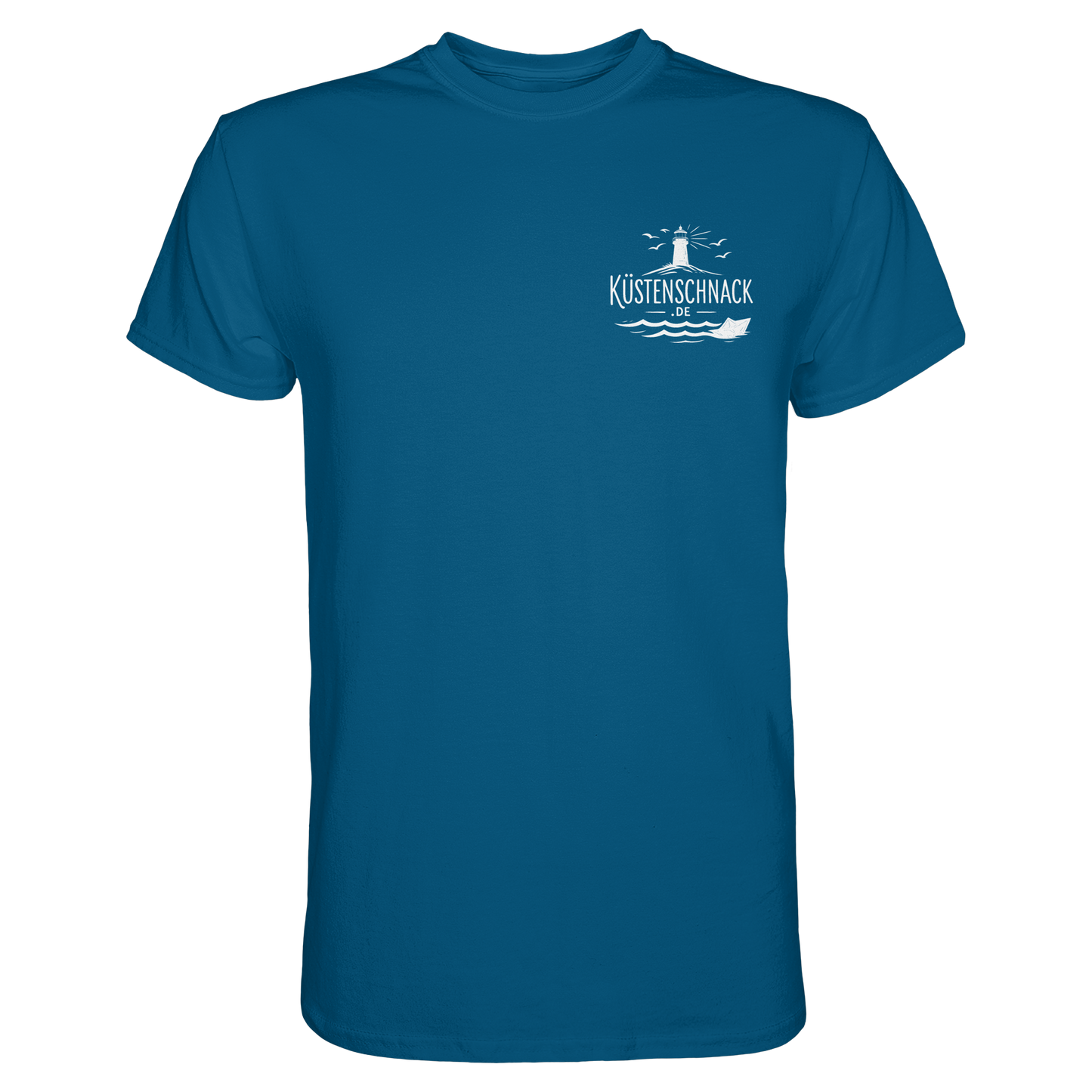 Ik fohr an de See – T-Shirt mit norddeutschem Spruch im Rückenprint