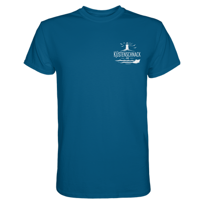 Ik fohr an de See – T-Shirt mit norddeutschem Spruch im Rückenprint