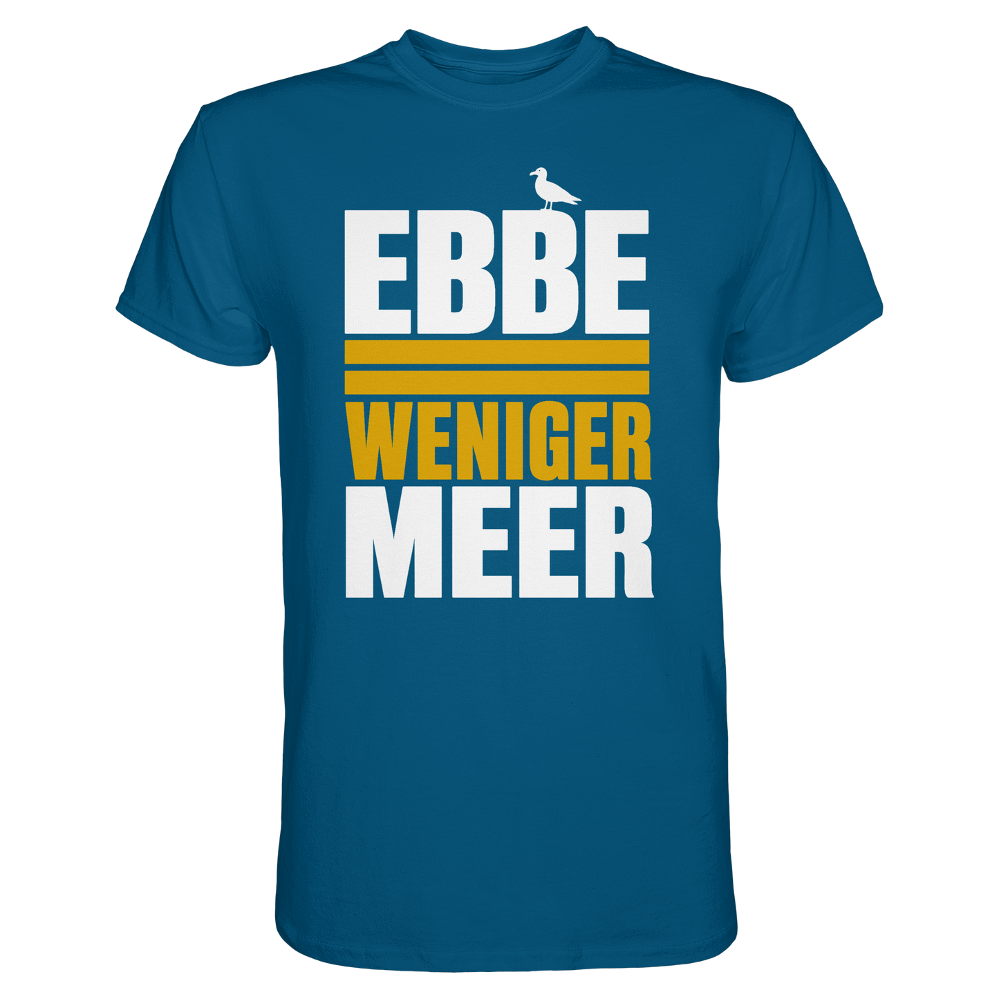 Ebbe = weniger Meer – Damen T-Shirt mit norddeutscher Küstenlogik