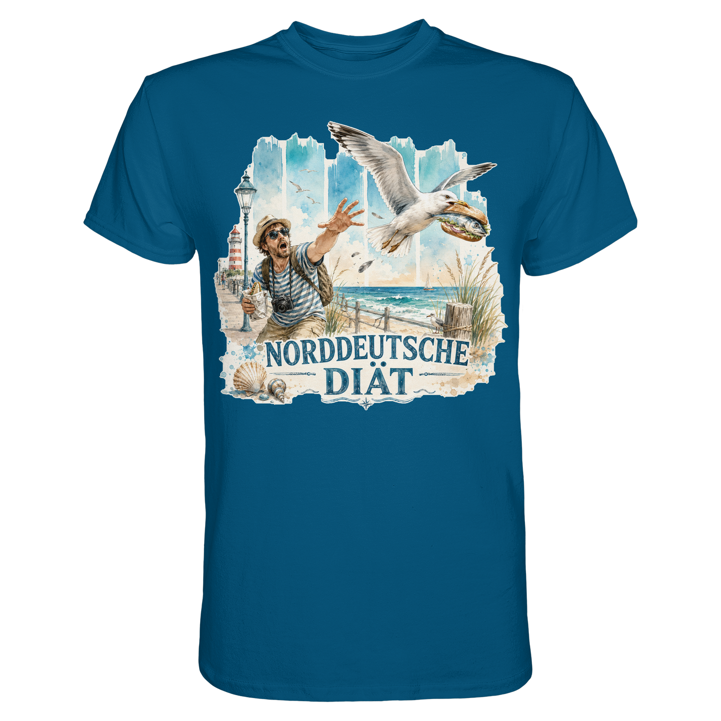 Norddeutsche Diät – Damen-Shirt für Fischbrötchen-Fans und Möwenopfer