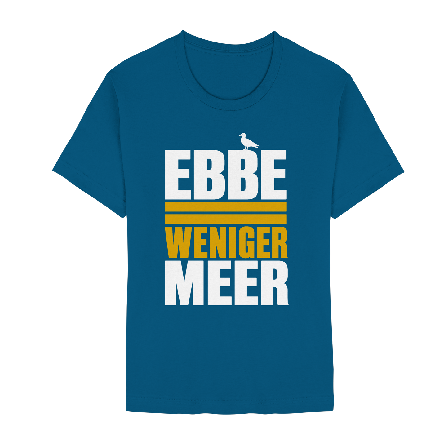 Ebbe = weniger Meer – Damen T-Shirt mit norddeutscher Küstenlogik