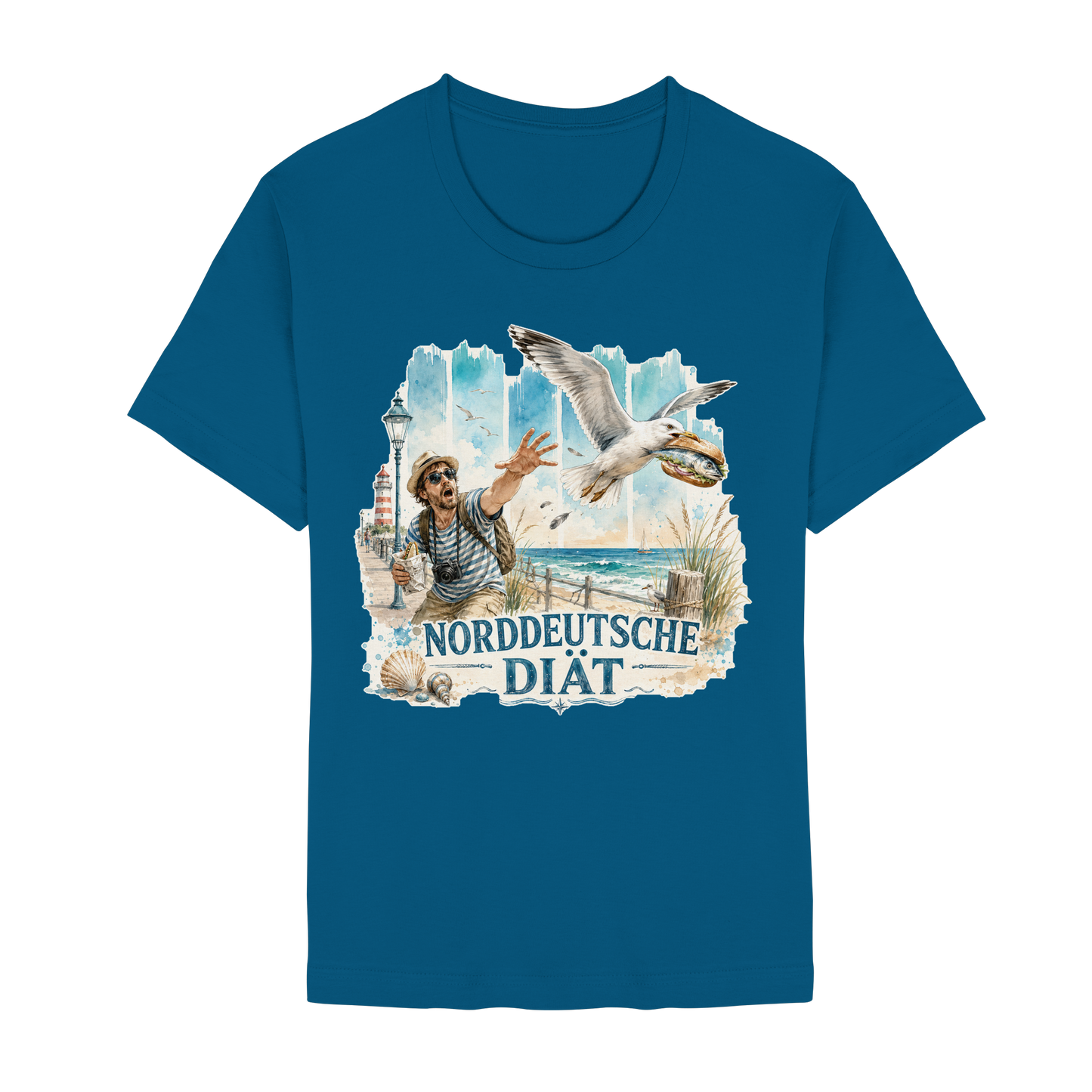 Norddeutsche Diät – Damen-Shirt für Fischbrötchen-Fans und Möwenopfer