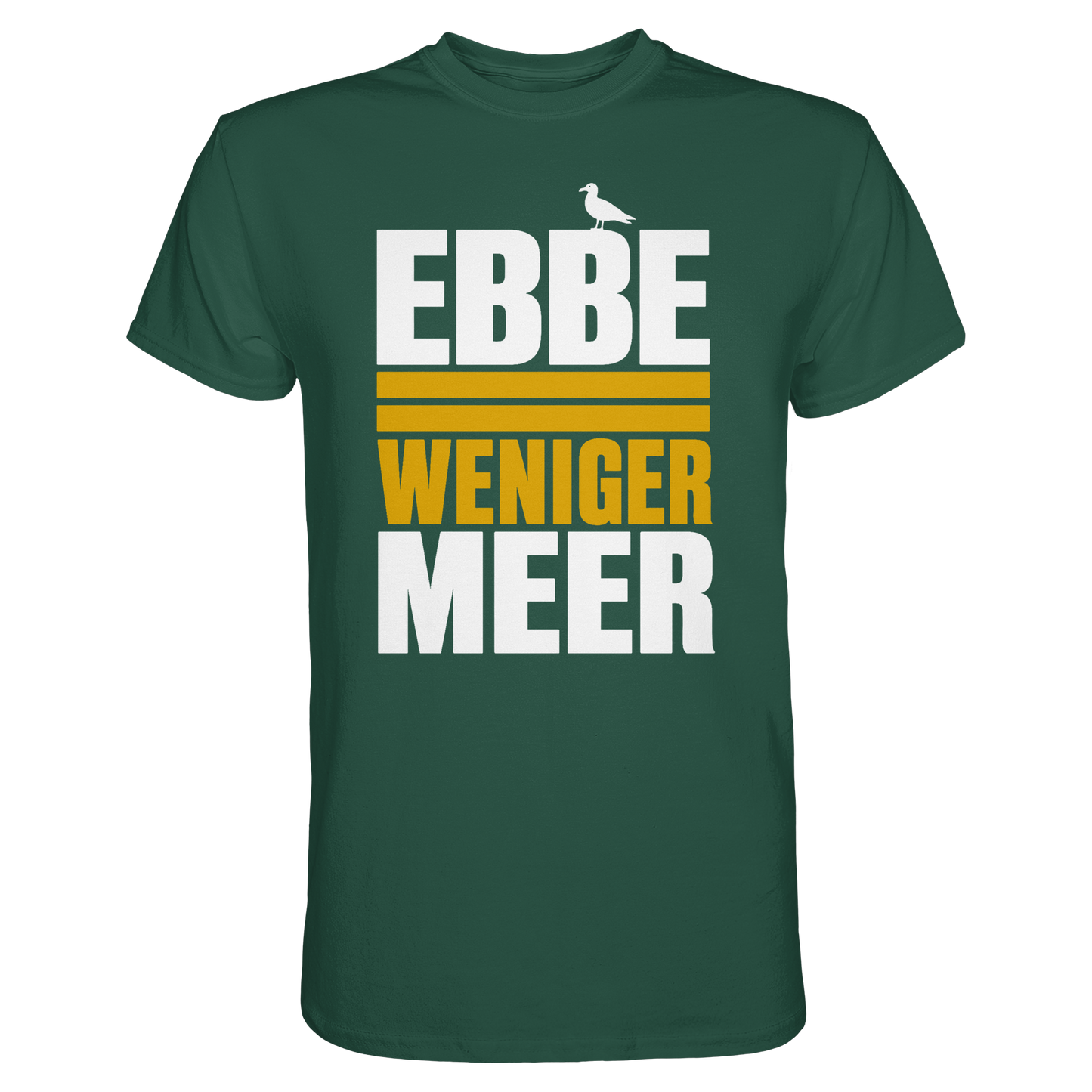 Ebbe = weniger Meer – Damen T-Shirt mit norddeutscher Küstenlogik