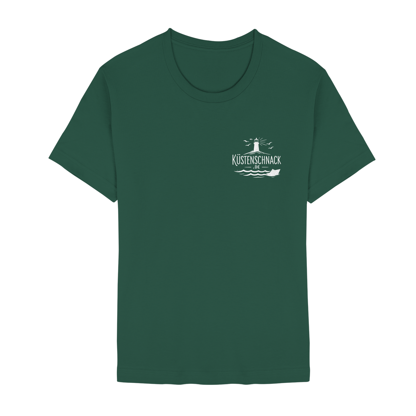 Ik fohr an de See – T-Shirt mit norddeutschem Spruch im Rückenprint