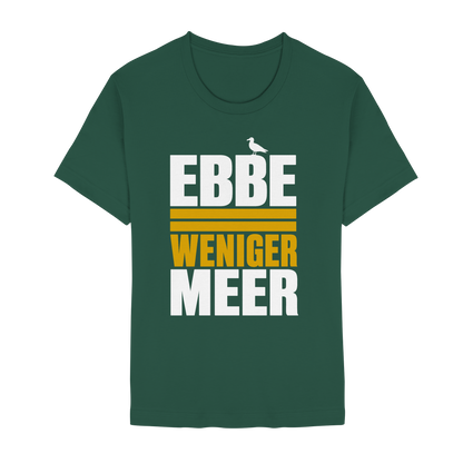 Ebbe = weniger Meer – Damen T-Shirt mit norddeutscher Küstenlogik