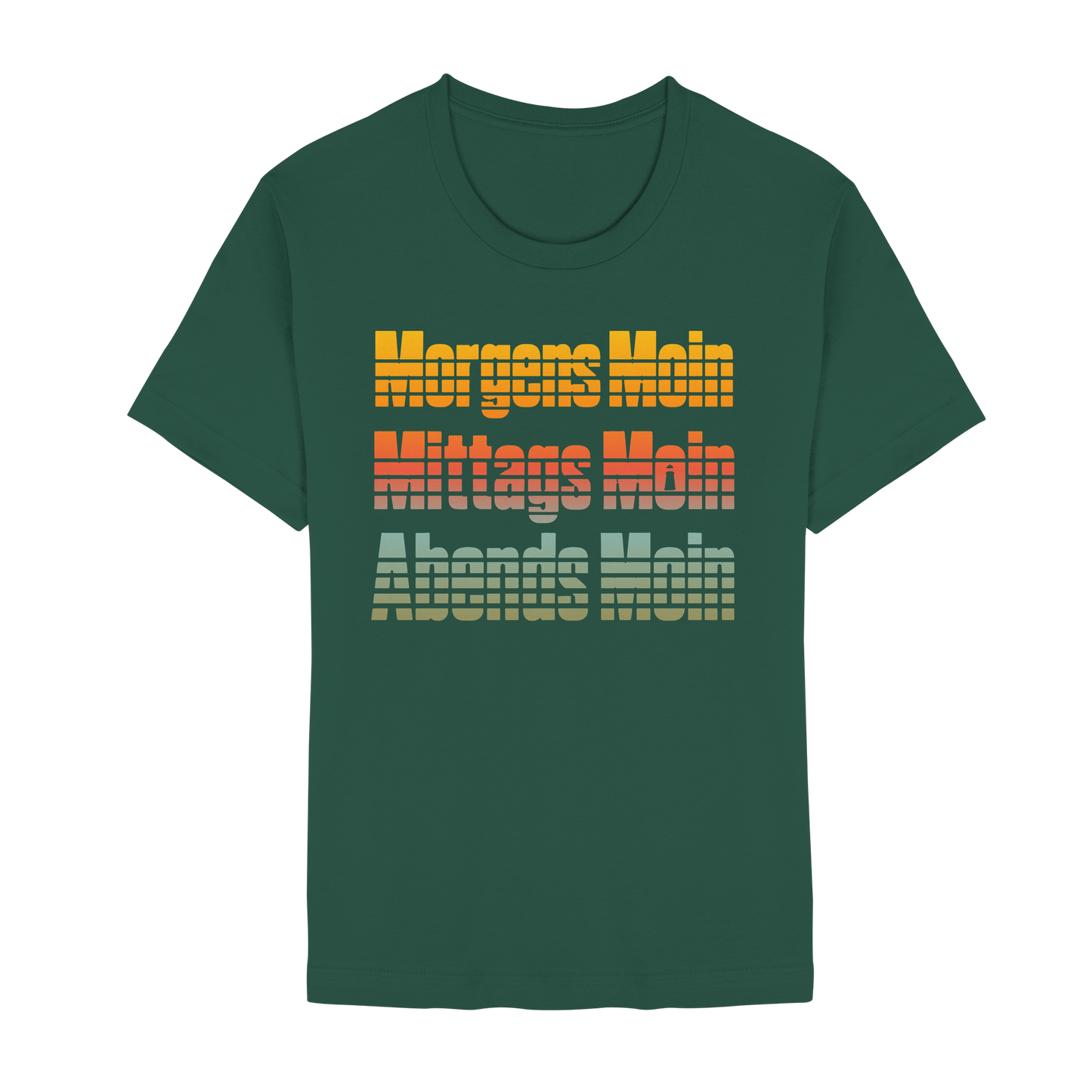 Moin kennt keine Uhrzeit – Retro-Shirt mit norddeutschem Humor