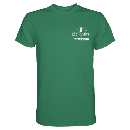 Ik fohr an de See – T-Shirt mit norddeutschem Spruch im Rückenprint