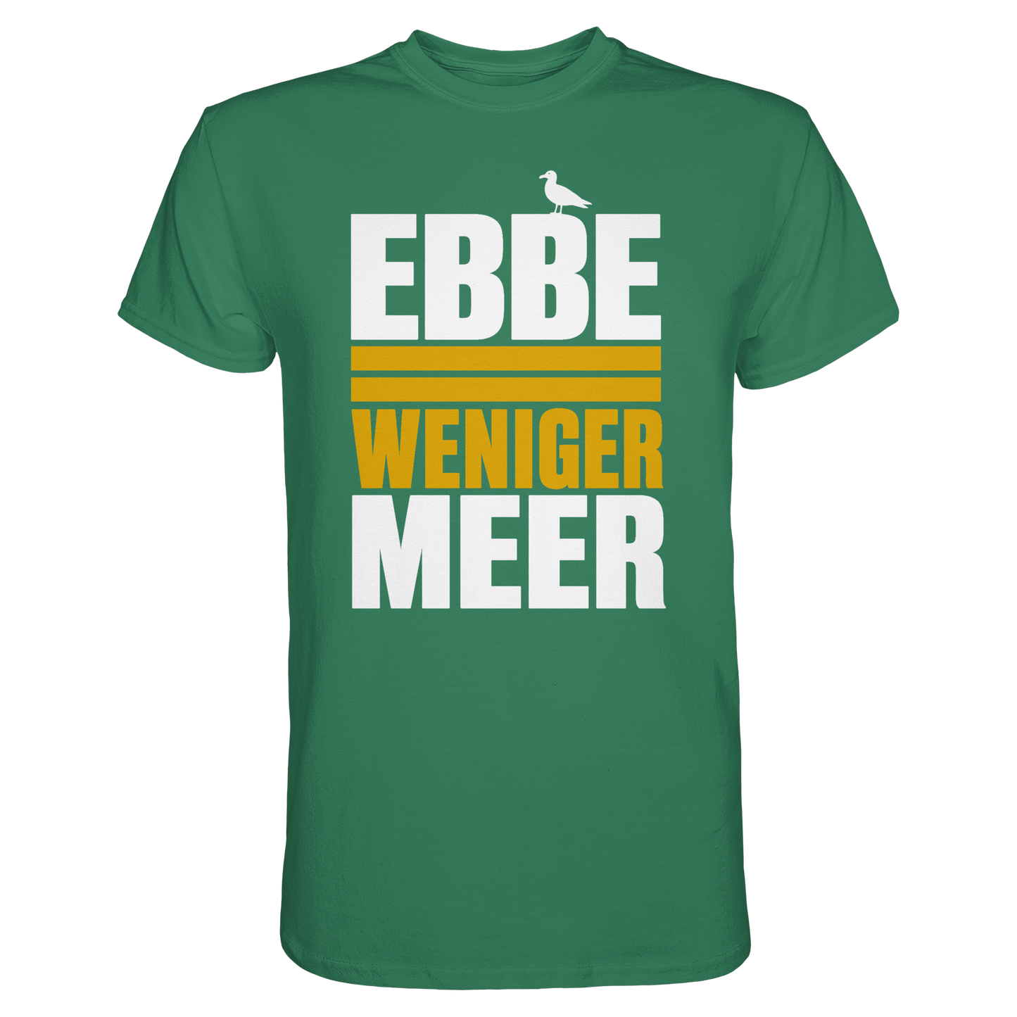Ebbe = weniger Meer – Damen T-Shirt mit norddeutscher Küstenlogik