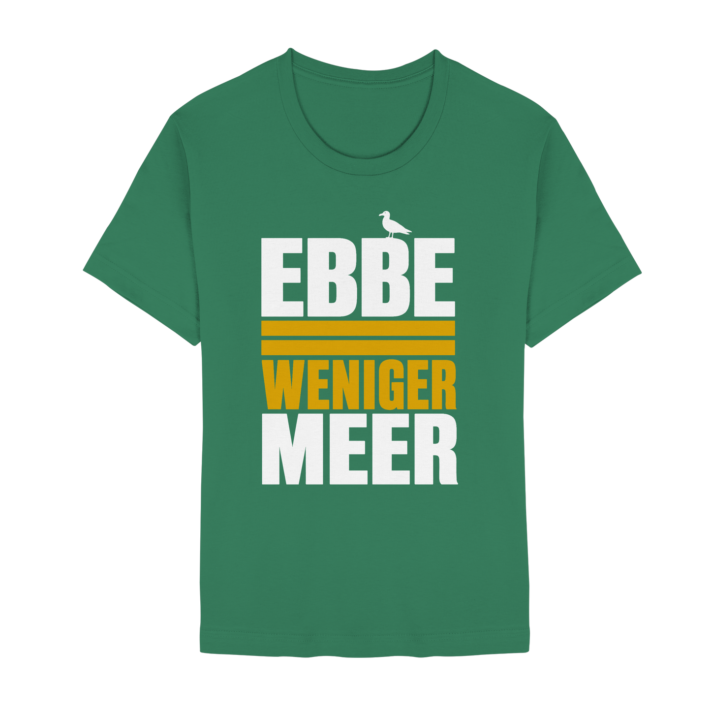 Ebbe = weniger Meer – Damen T-Shirt mit norddeutscher Küstenlogik