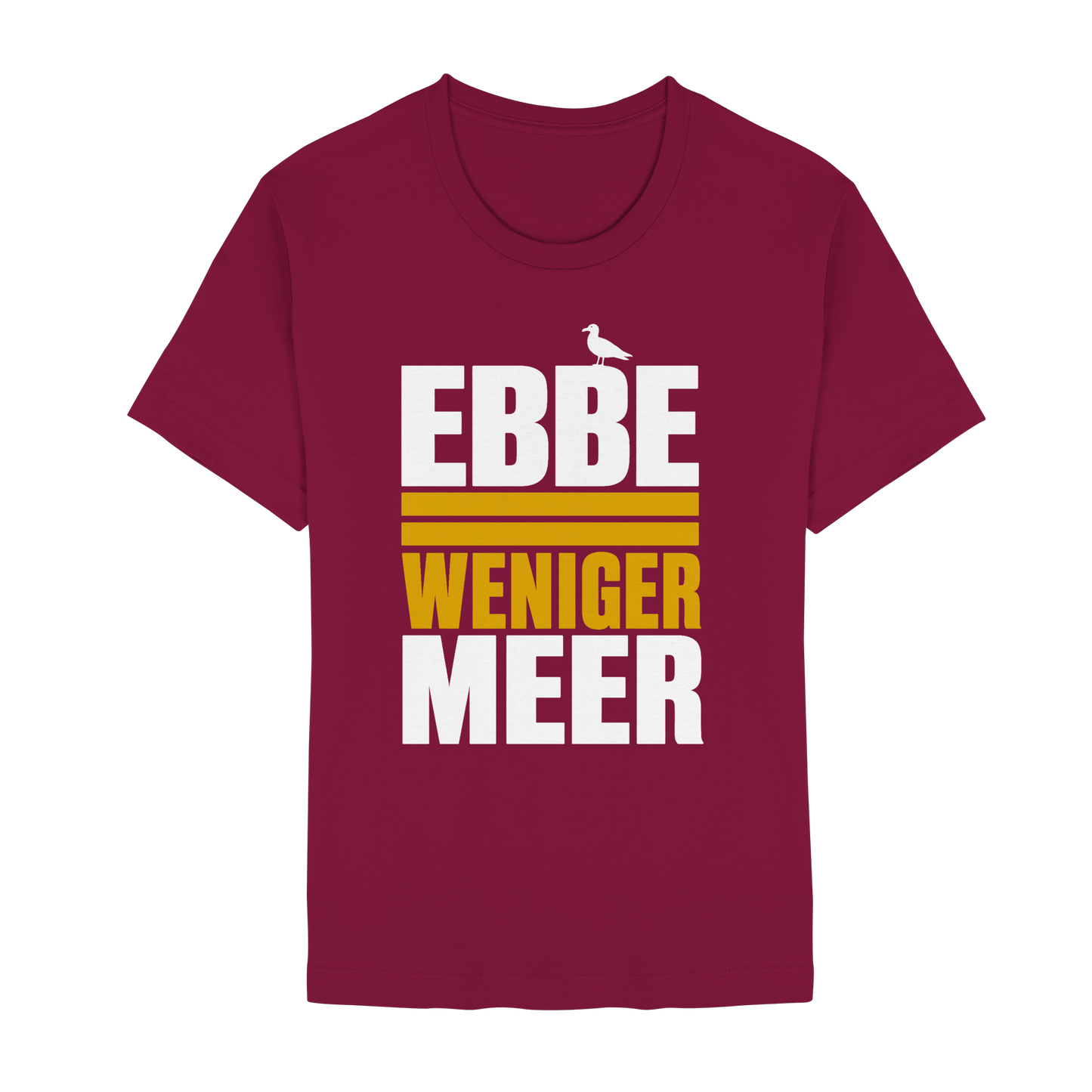 Ebbe = weniger Meer – Damen T-Shirt mit norddeutscher Küstenlogik