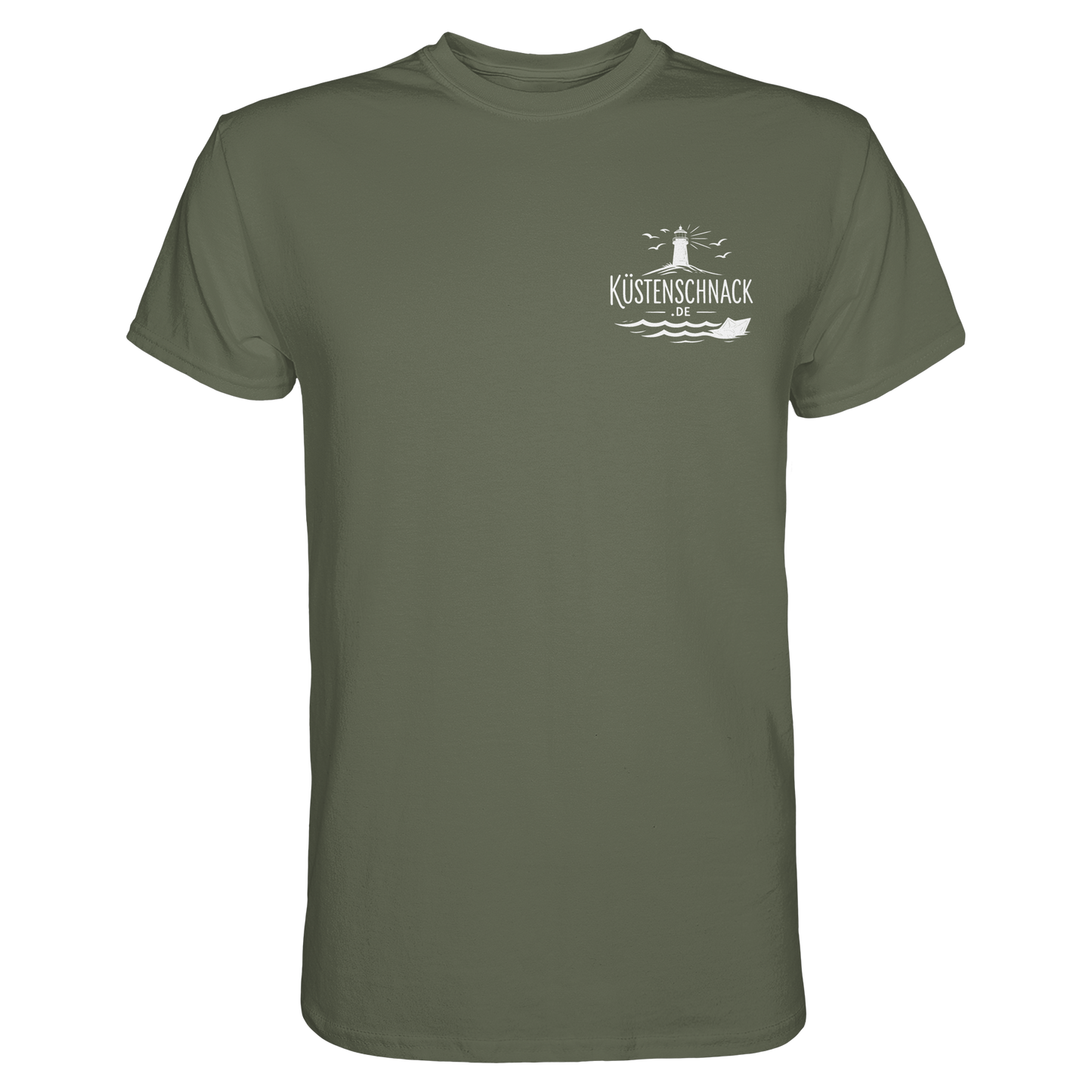 Ik fohr an de See – T-Shirt mit norddeutschem Spruch im Rückenprint