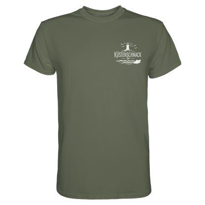 Ik fohr an de See – T-Shirt mit norddeutschem Spruch im Rückenprint