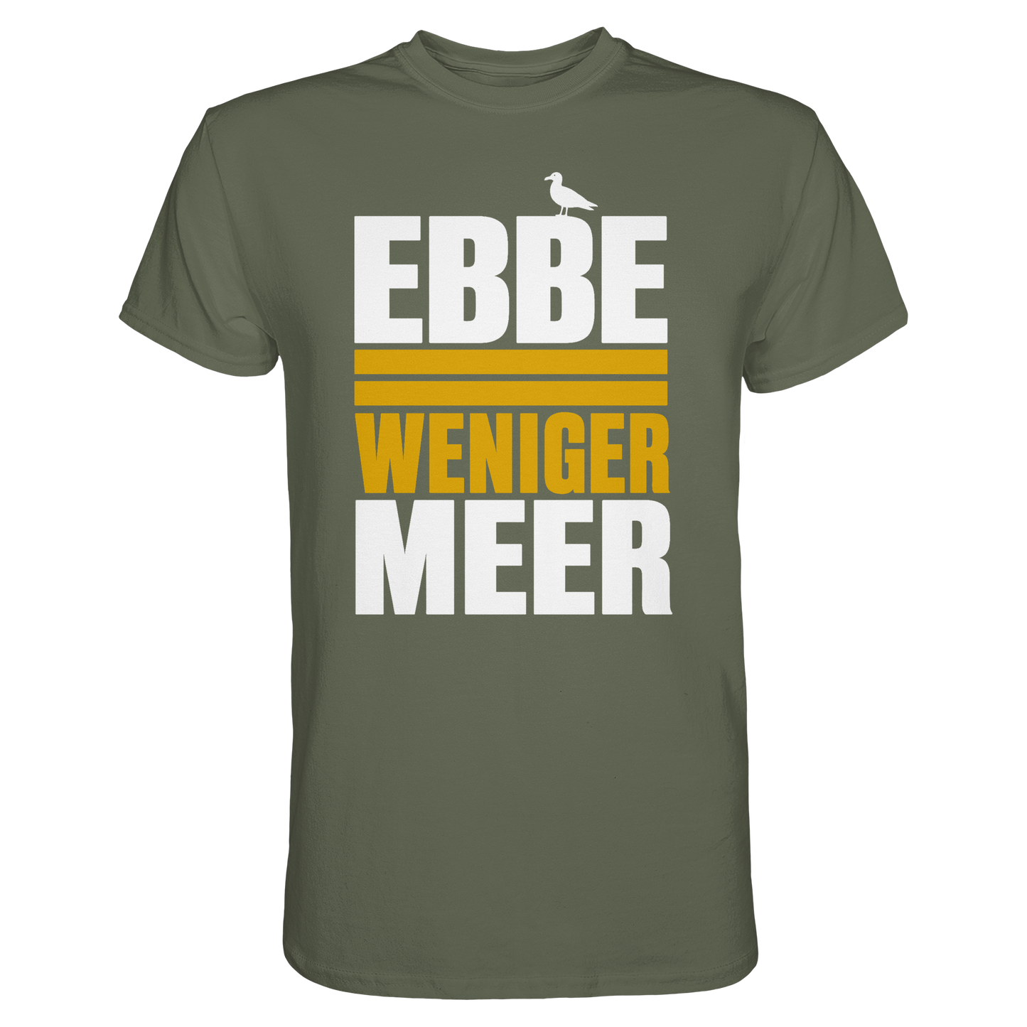 Ebbe = weniger Meer – Damen T-Shirt mit norddeutscher Küstenlogik