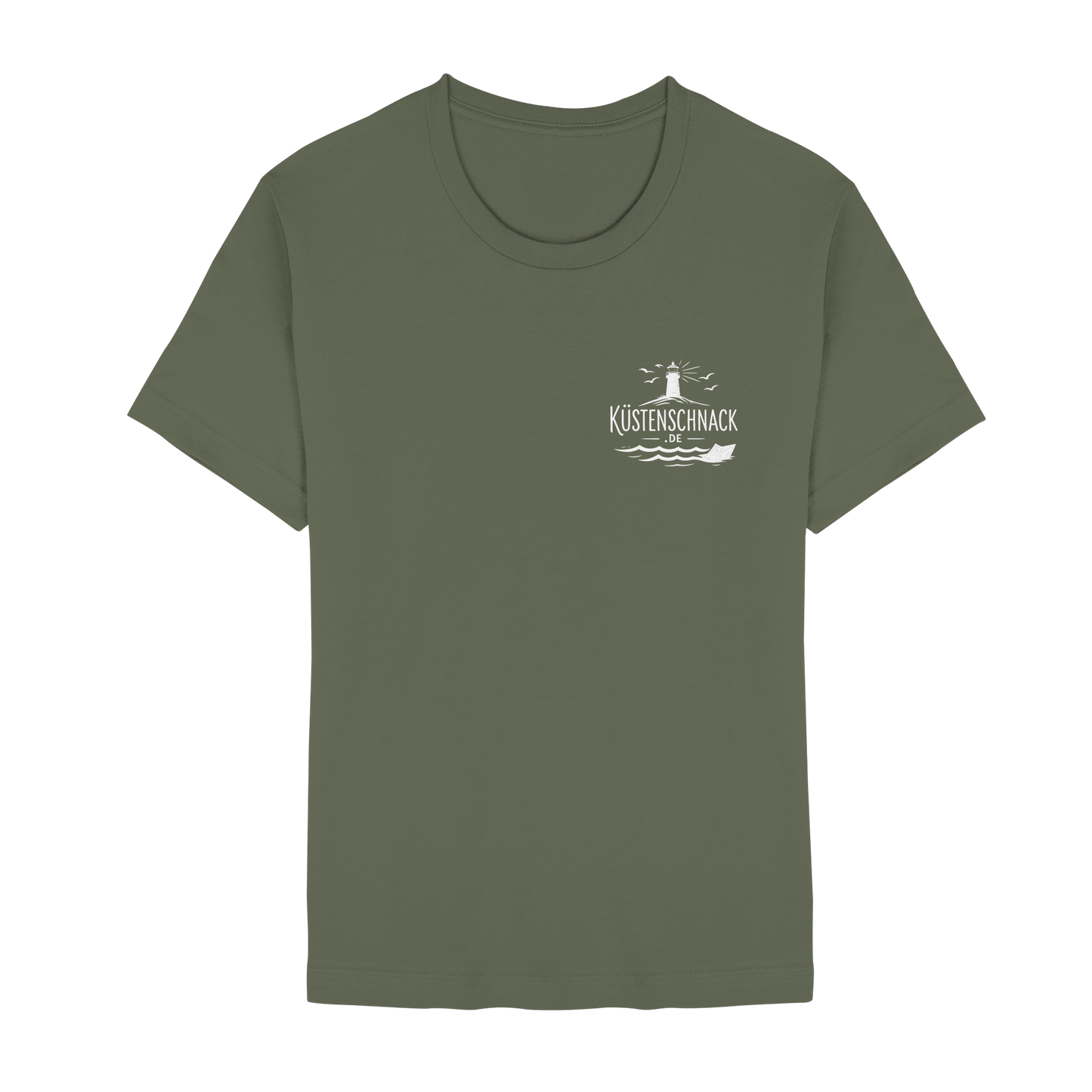Ik fohr an de See – T-Shirt mit norddeutschem Spruch im Rückenprint