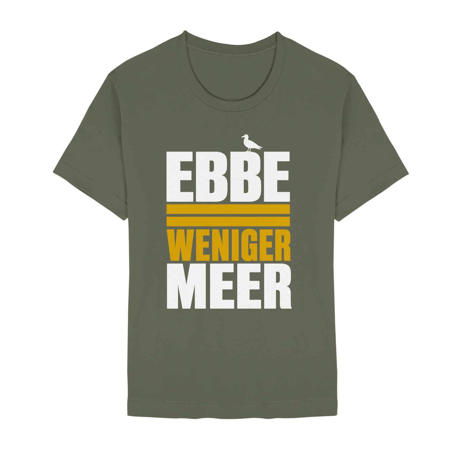 Ebbe = weniger Meer – Damen T-Shirt mit norddeutscher Küstenlogik