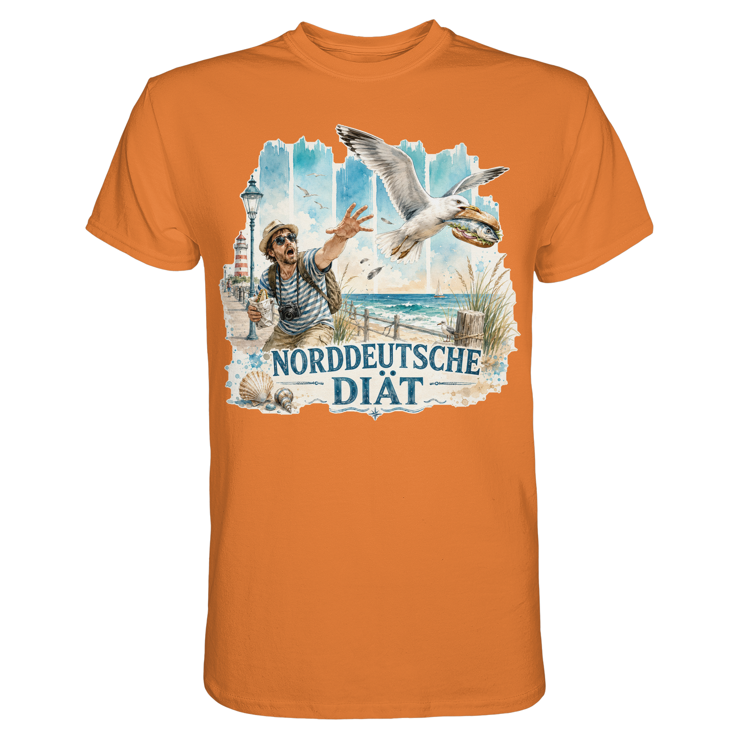 Norddeutsche Diät – Damen-Shirt für Fischbrötchen-Fans und Möwenopfer