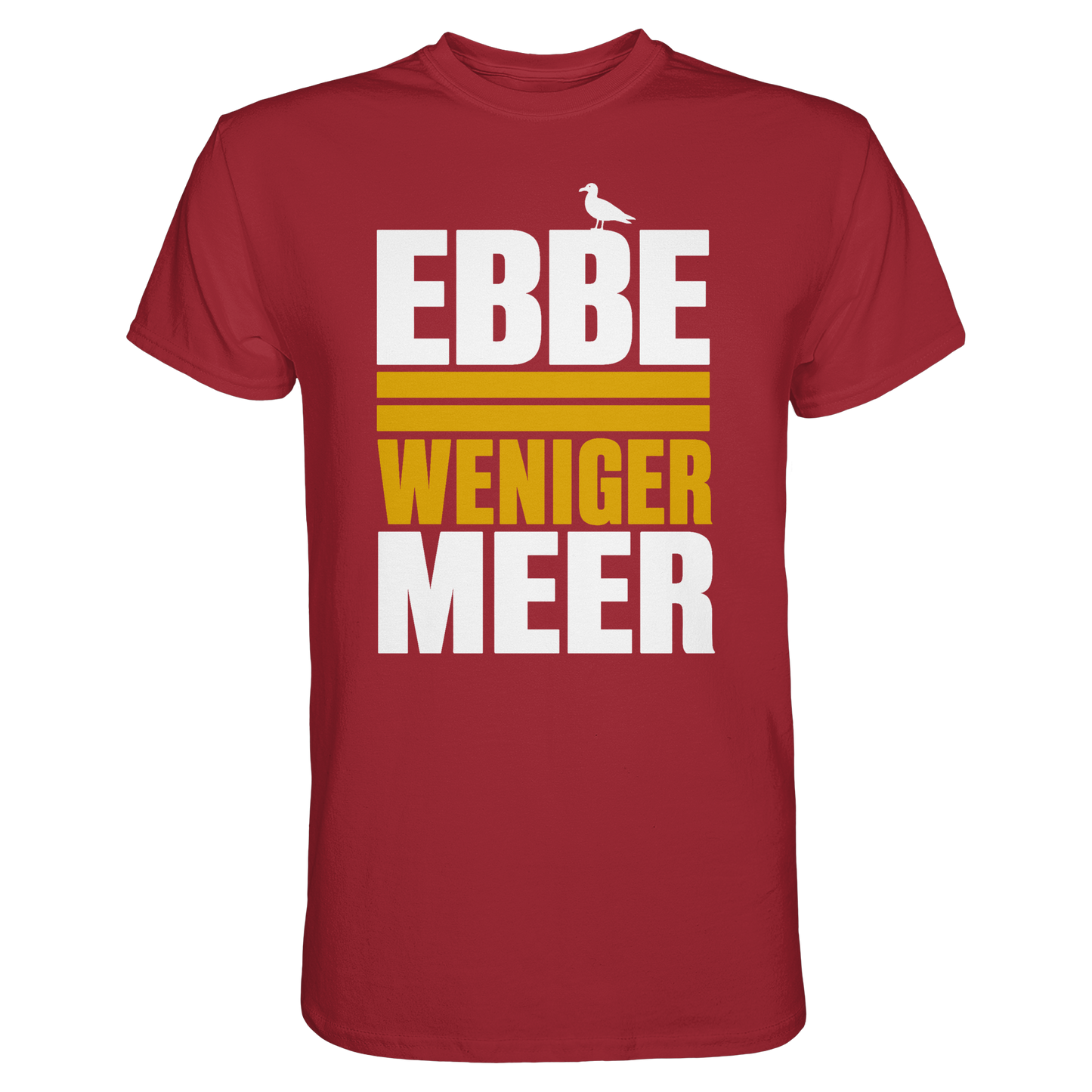 Ebbe = weniger Meer – Damen T-Shirt mit norddeutscher Küstenlogik