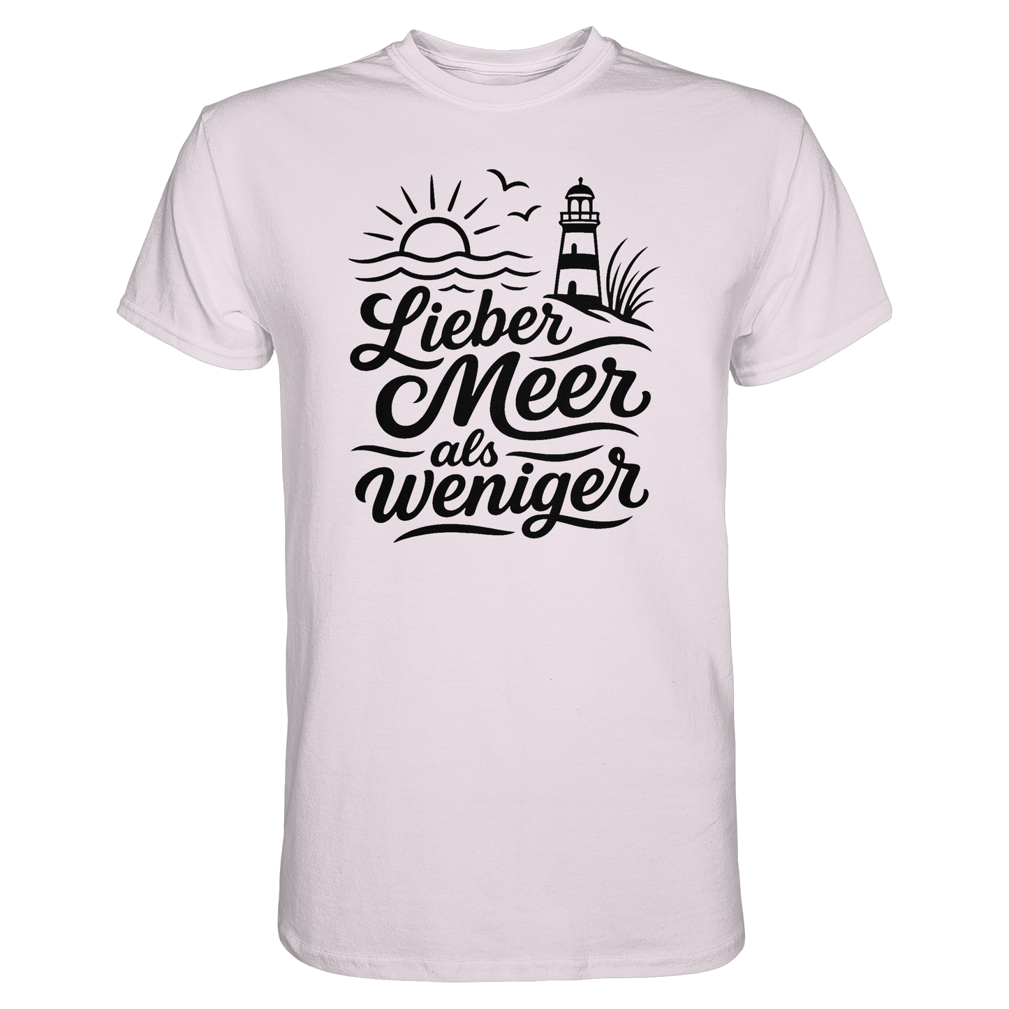 Maritimes Baumwoll T-Shirt - Lieber Meer als weniger - für alle Küstenkinder