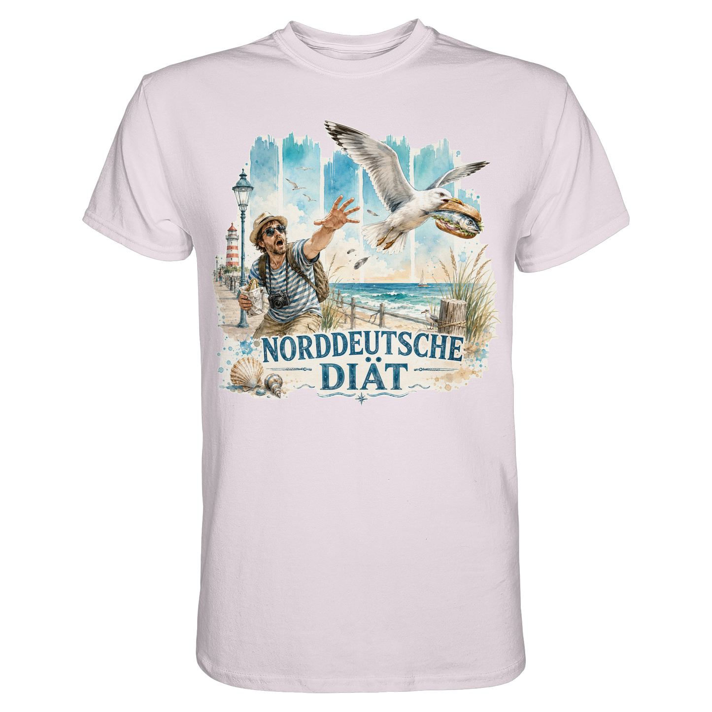Norddeutsche Diät – Damen-Shirt für Fischbrötchen-Fans und Möwenopfer