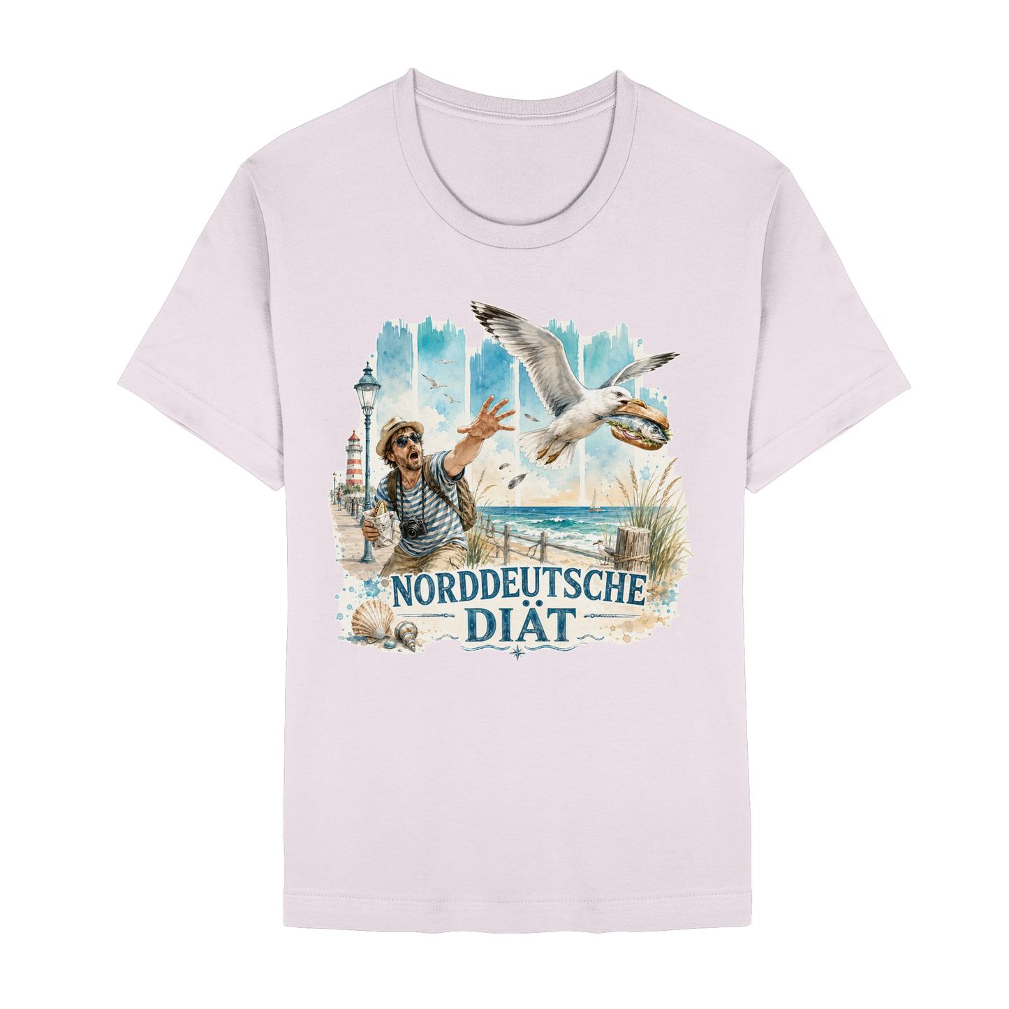 Norddeutsche Diät – Damen-Shirt für Fischbrötchen-Fans und Möwenopfer