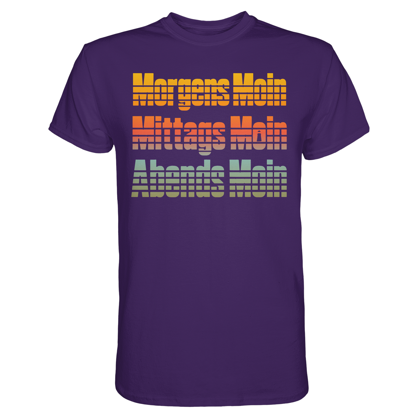 Moin kennt keine Uhrzeit – Retro-Shirt mit norddeutschem Humor