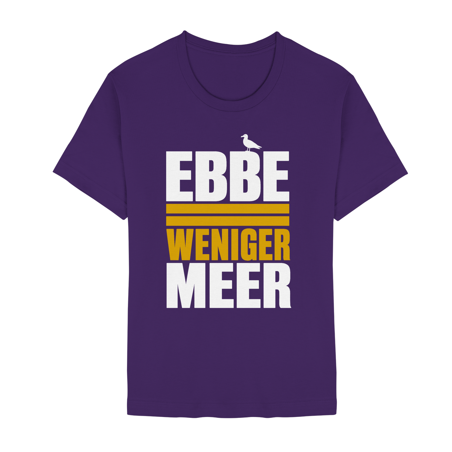 Ebbe = weniger Meer – Damen T-Shirt mit norddeutscher Küstenlogik