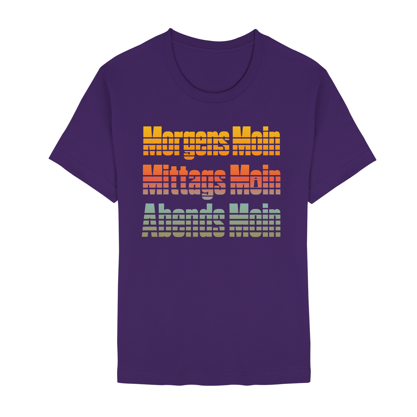 Moin kennt keine Uhrzeit – Retro-Shirt mit norddeutschem Humor