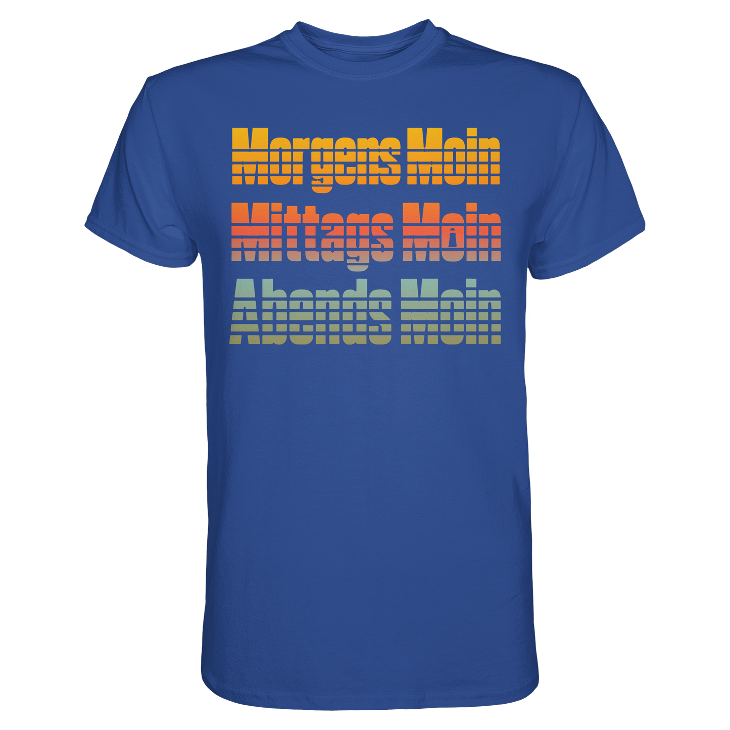 Moin kennt keine Uhrzeit – Retro-Shirt mit norddeutschem Humor