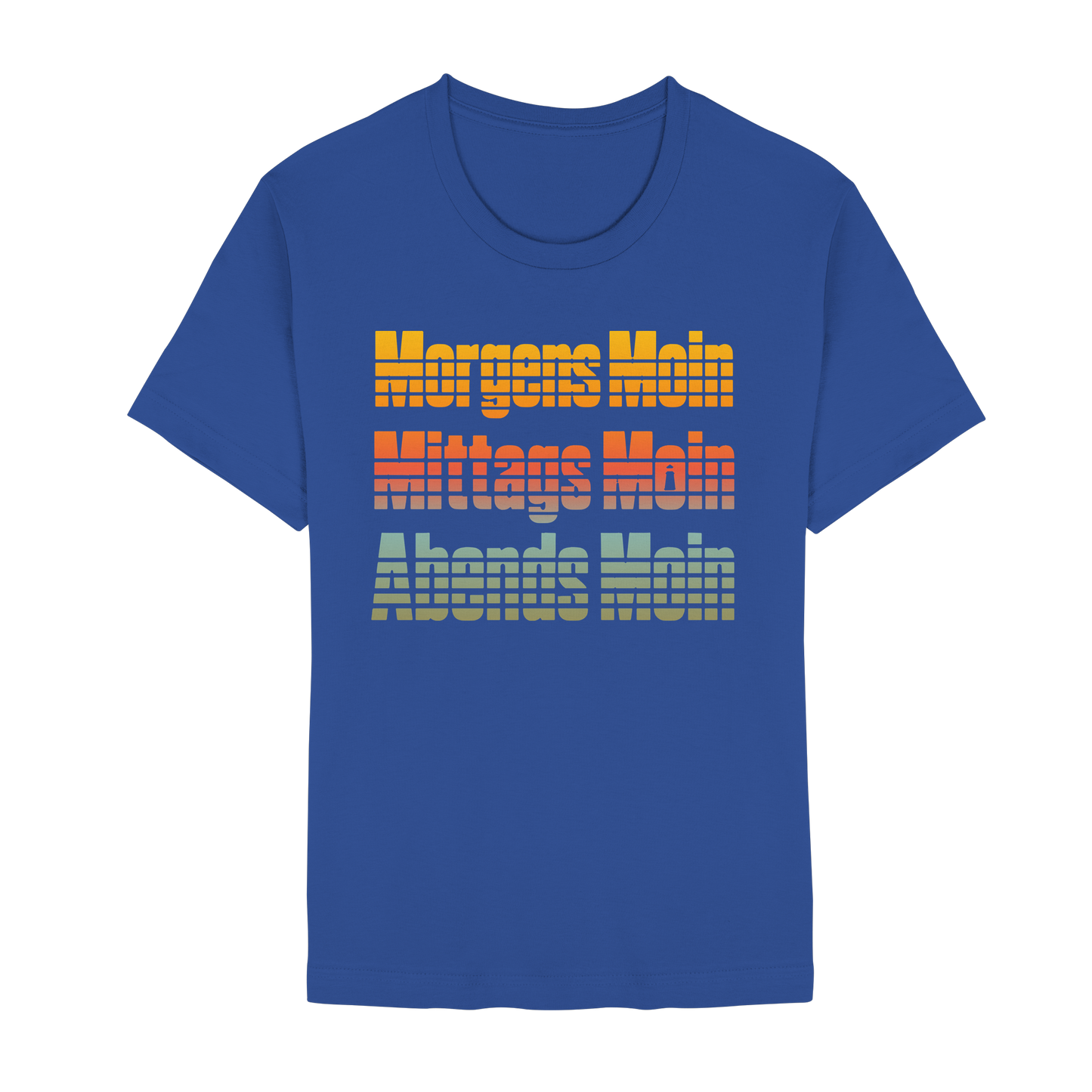 Moin kennt keine Uhrzeit – Retro-Shirt mit norddeutschem Humor