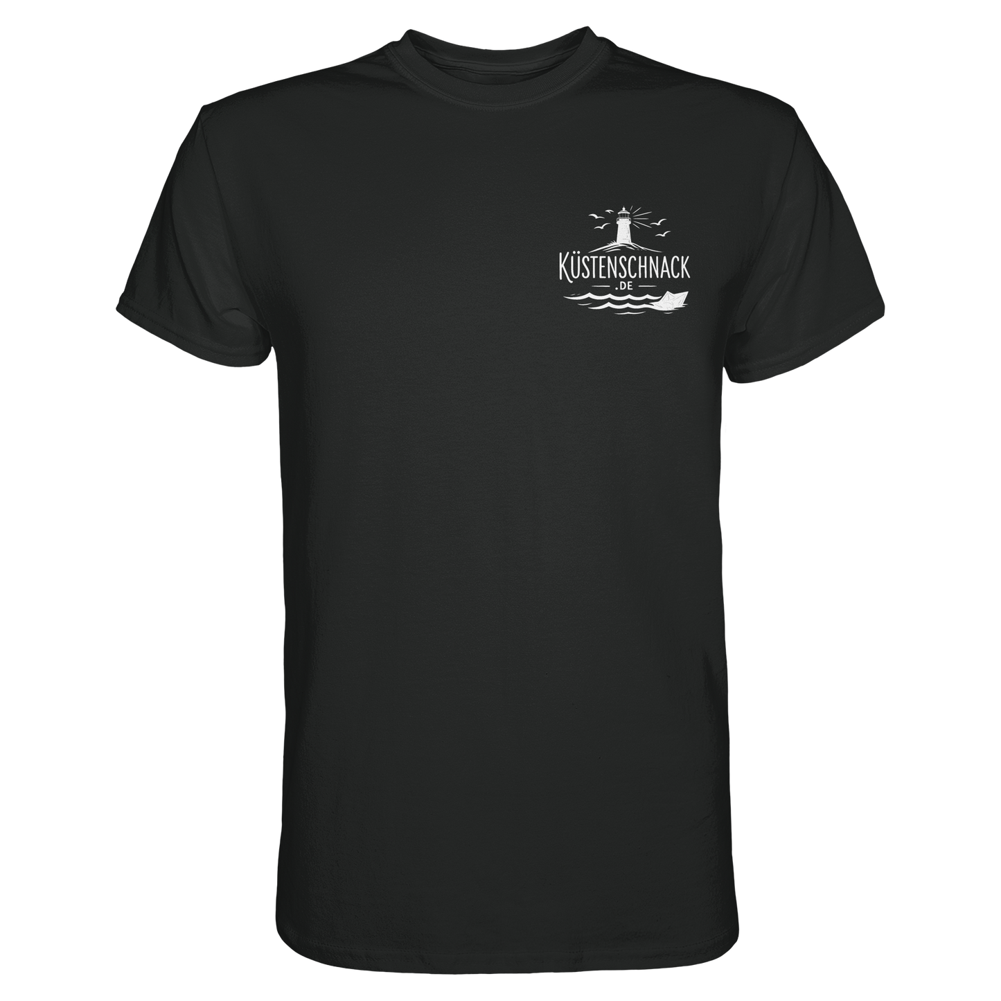 Ik fohr an de See – T-Shirt mit norddeutschem Spruch im Rückenprint