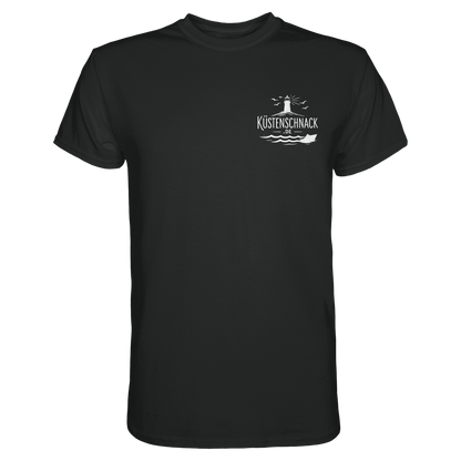 Ik fohr an de See – T-Shirt mit norddeutschem Spruch im Rückenprint