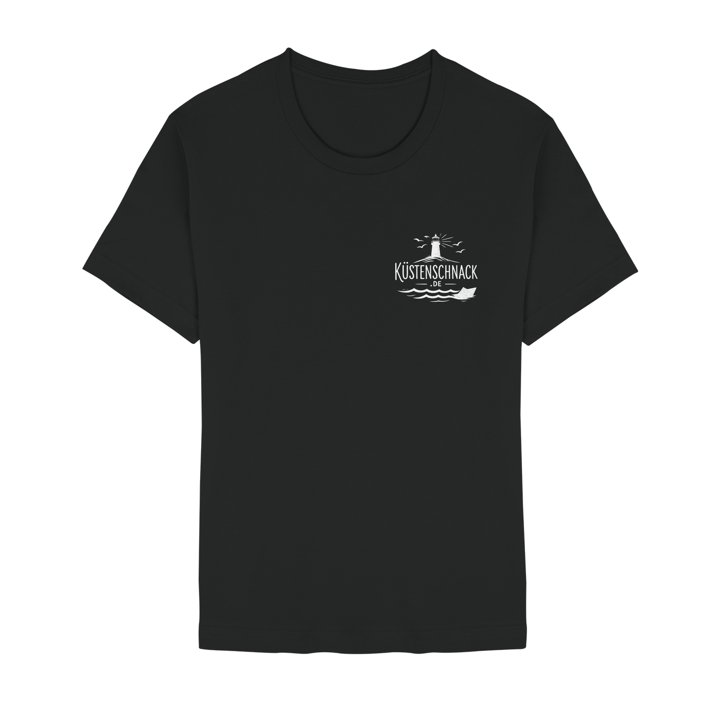 Ik fohr an de See – T-Shirt mit norddeutschem Spruch im Rückenprint