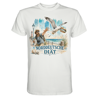 Norddeutsche Diät – Damen-Shirt für Fischbrötchen-Fans und Möwenopfer
