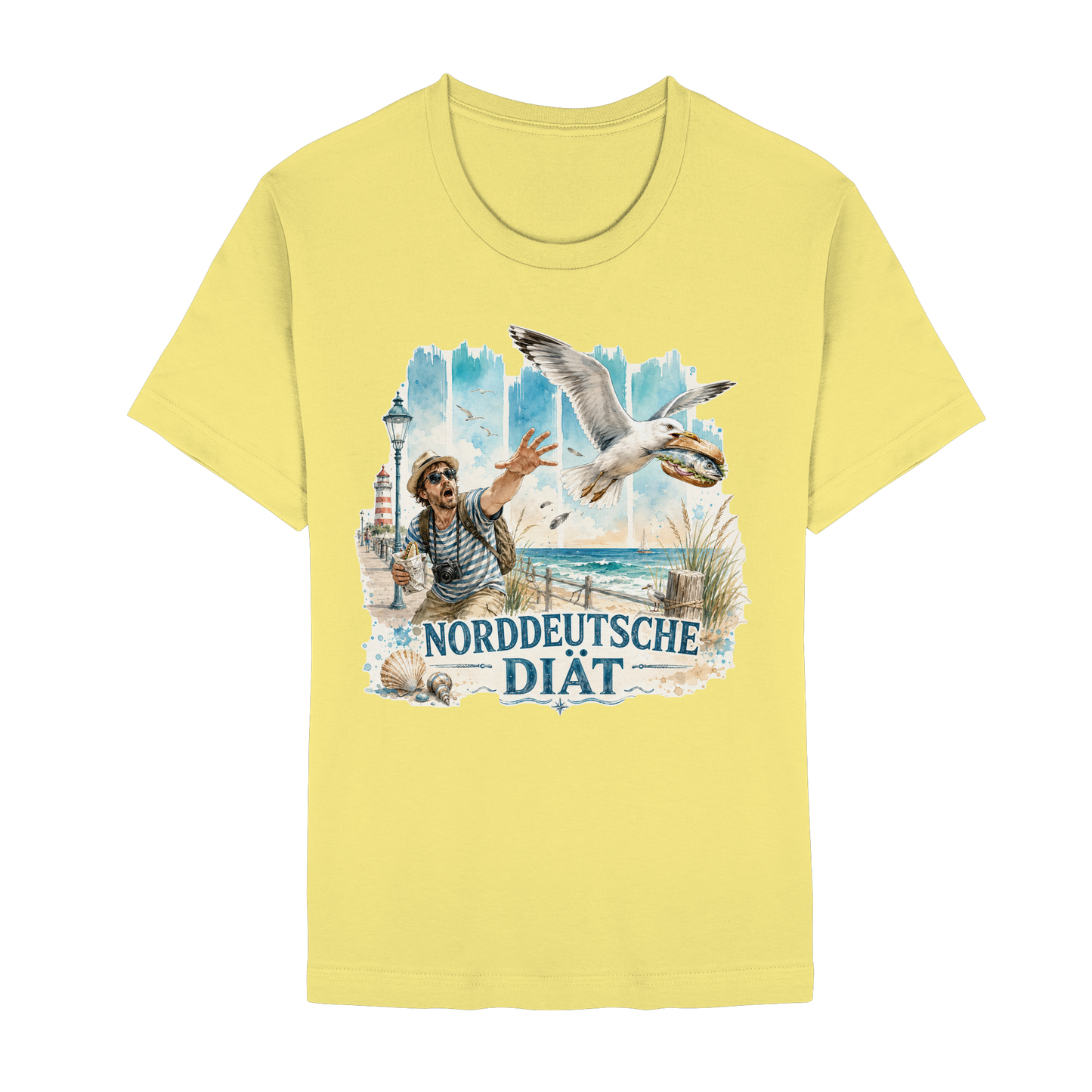 Norddeutsche Diät – Damen-Shirt für Fischbrötchen-Fans und Möwenopfer