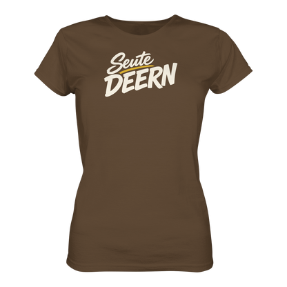 Damen T-Shirt „Seute Deern" – Norddeutscher Sprüche-Shirt, Slim Fit