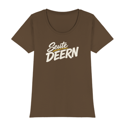 Damen T-Shirt „Seute Deern" – Norddeutscher Sprüche-Shirt, Slim Fit
