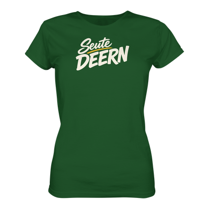 Damen T-Shirt „Seute Deern" – Norddeutscher Sprüche-Shirt, Slim Fit