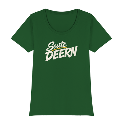 Damen T-Shirt „Seute Deern" – Norddeutscher Sprüche-Shirt, Slim Fit
