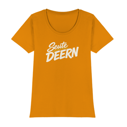 Damen T-Shirt „Seute Deern" – Norddeutscher Sprüche-Shirt, Slim Fit