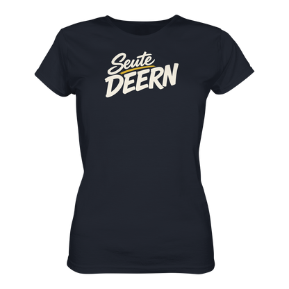 Damen T-Shirt „Seute Deern" – Norddeutscher Sprüche-Shirt, Slim Fit