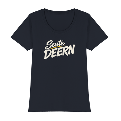 Damen T-Shirt „Seute Deern" – Norddeutscher Sprüche-Shirt, Slim Fit