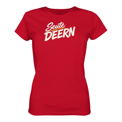 Damen T-Shirt „Seute Deern" – Norddeutscher Sprüche-Shirt, Slim Fit