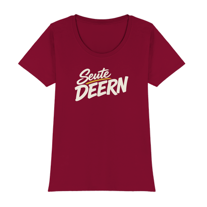 Damen T-Shirt „Seute Deern" – Norddeutscher Sprüche-Shirt, Slim Fit